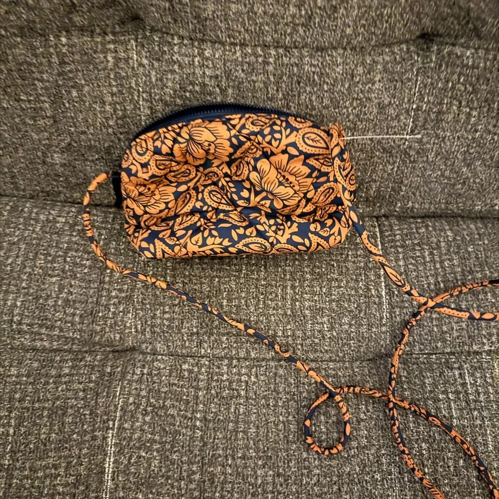 Vera Bradley Orange and Black Floral Crossbody Bag - Picture 2 of 3